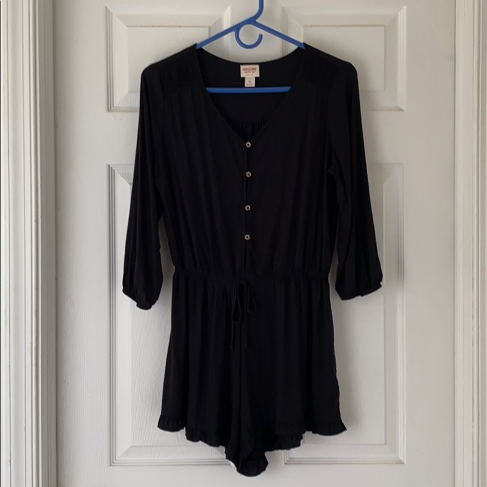 Black long sleeve romper